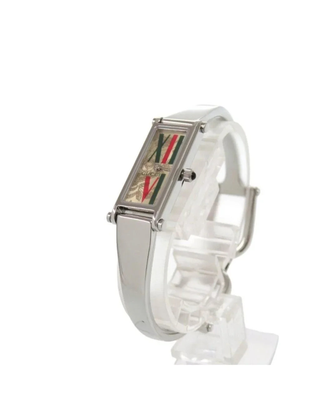 Gucci Floral Pattern SS Gold Silver Quartz Watch